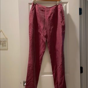 Silk high waist pants